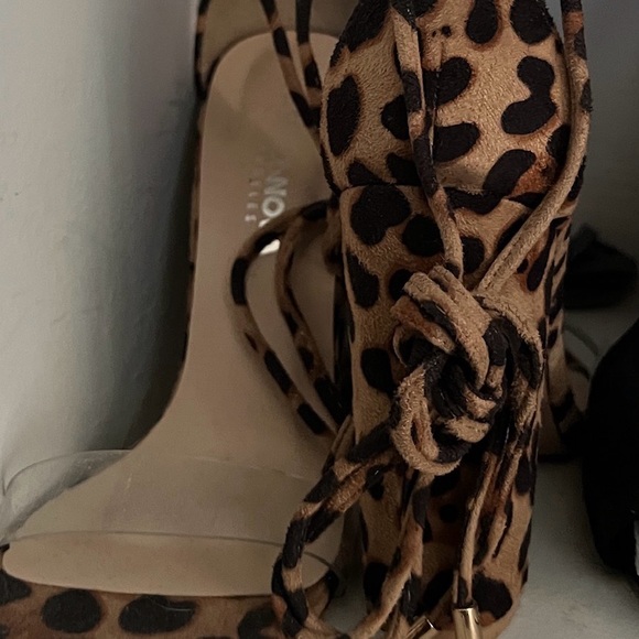 Leopard Print, lace heels - Picture 5 of 5
